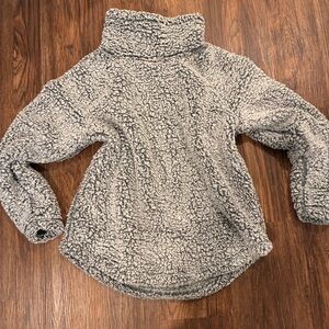Cozy Gray Sherpa Pullover